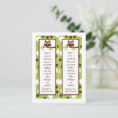 2 Buch Marks Woodland Friends Owl Einladungspostkarte (Stehend Vorderseite)