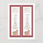 2 Buchmarken Abbys Farm Pink Girly Barn Animal Cow Einladungspostkarte (Vorderseite)