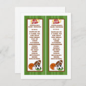 2 Buchmarken Alle Star Green Einladungspostkarte (Vorne/Hinten)