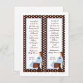 2 Buchmarken Blue Mod Mama Polka Dots Einladungspostkarte (Vorne/Hinten)