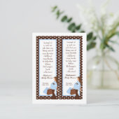 2 Buchmarken Blue Mod Mama Polka Dots Einladungspostkarte (Stehend Vorderseite)