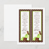 2 Buchmarken Grüne Mod Mama Polka Dots Einladungspostkarte (Vorne/Hinten)