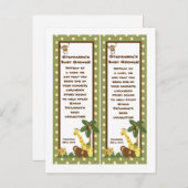 2 Buchmarken Jungle Babies Einladungspostkarte (Vorne/Hinten)