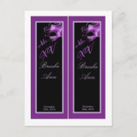 2 Buchmarken Mis XV Lila Lilac Black Party