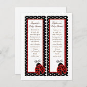 2 Buchmarken Red Ladybug Einladungspostkarte (Vorne/Hinten)