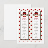 2 Buchmarken Red Sock Monkey Einladungspostkarte (Vorne/Hinten)