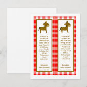 2 Buchmarken Rote Stalltiere Einladungspostkarte (Vorne/Hinten)