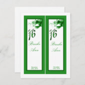 2 Buchmarken Sweet 16 Green Party Einladungspostkarte (Vorne/Hinten)