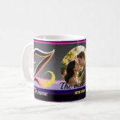 2 Buchstaben, 2 Namen, ein Anlass, ein Bild & Datu Kaffeetasse (Vorderseite Links)