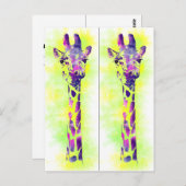 2-Buchzeichen für Wasserfarben Postkarte (Vorne/Hinten)