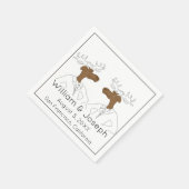 2 Bucks, der Elch Serviette (Ecke)