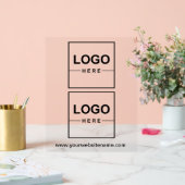 2 Business Logos Professional Acrylic Sign Acrylschild (Hochzeit)