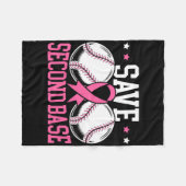 2. Byse Bysebyll Player Breast Cancer Awaren geret Fleecedecke (Vorderseite (Horizontal))