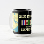2 CAMPAIGN STARS Wüste Storm Marine SEMPER Fi Zweifarbige Tasse (Vorderseite Links)