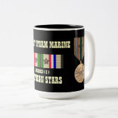 2 CAMPAIGN STARS Wüste Storm Marine SEMPER Fi Zweifarbige Tasse (VorderseiteRechts)