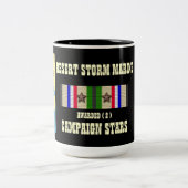 2 CAMPAIGN STARS Wüste Storm Marine SEMPER Fi Zweifarbige Tasse (Mittel)