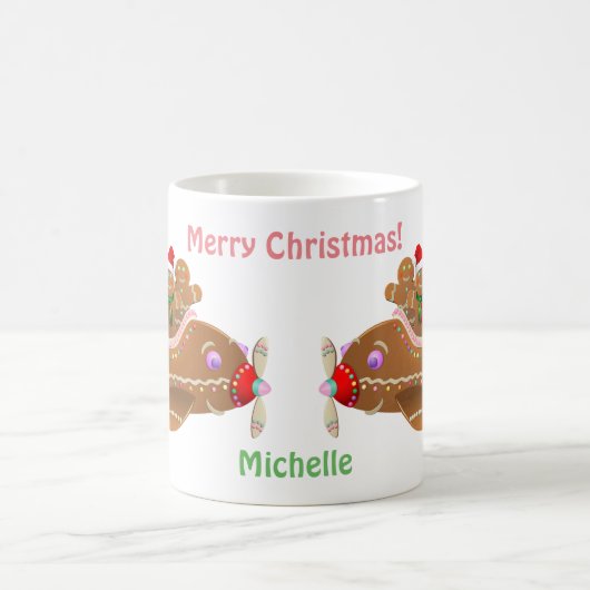 2 Cartoon mit farbenfrohen Lebkuchen Kaffeetasse (Mittel)