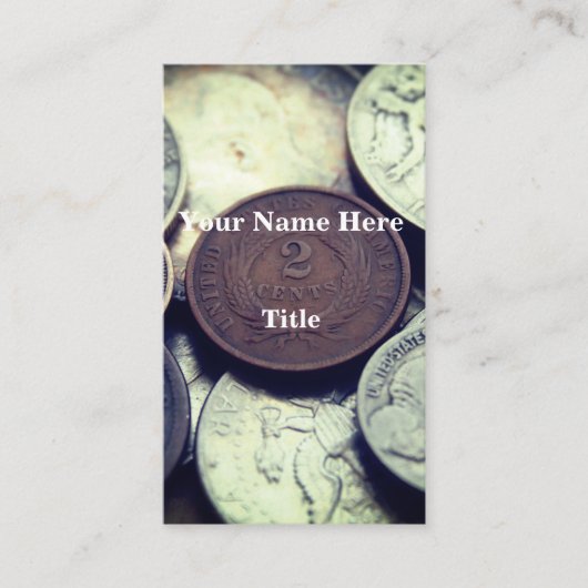 2 Cent-Münze Visitenkarte (Vorderseite)