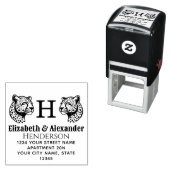 2 Cheetah Head SQ Couple Name Init Rücksendeadress Permastempel (Beispiel)