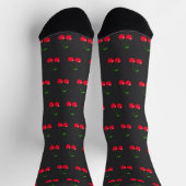 2 cherries pattern socken (Oben)