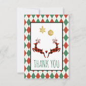 2 Christmas Deer Jumping Danke (Vorderseite)