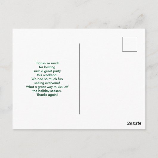 2 Christmas Deer Jumping Rustic Style Vielen Dank Postkarte (Rückseite)