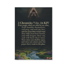 2 Chronicles 7:14-16 and Isaiah 48:9-13 KJV Card