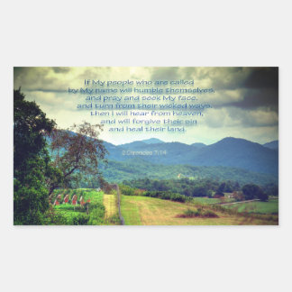 2 Chronicles 7:14 Rechteckiger Aufkleber
