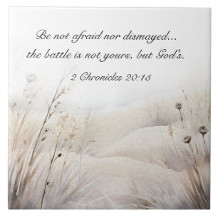2 Chroniken 20:15 Die Schlacht ist Gottes Bibelver Fliese