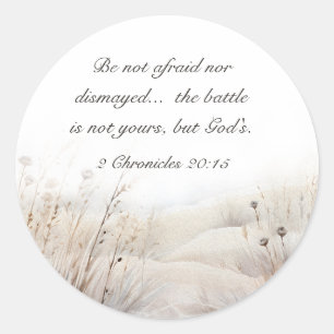 2 Chroniken 20:15 Die Schlacht ist Gottes Bibelver Runder Aufkleber