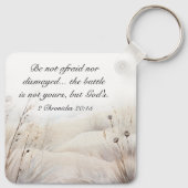 2 Chroniken 20:15 Die Schlacht ist Gottes Bibelver Schlüsselanhänger (Rückseite)