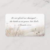 2 Chroniken 20:15 Die Schlacht ist Gottes Bibelver Visitenkarte (Vorderseite)