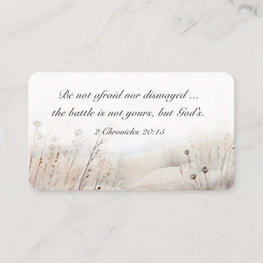 2 Chroniken 20:15 Die Schlacht ist Gottes Bibelver Visitenkarte (Vorderseite)