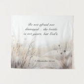 2 Chroniken 20:15 Die Schlacht ist Gottes Bibelver Wandteppich (Vorderseite (Horizontal))