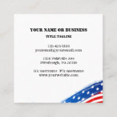 2 Chroniken 7:14 Bibelamerikanische Flagge Christl Quadratische Visitenkarte (Rückseite)