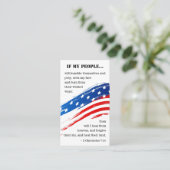 2 Chroniken 7:14 Bibelamerikanische Flagge Christl Visitenkarte (Stehend Vorderseite)