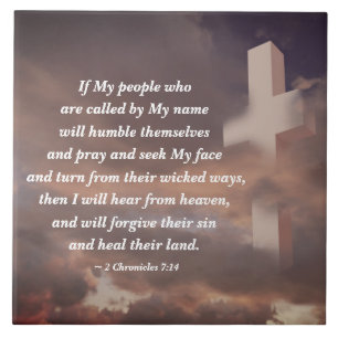 2 Chroniken 7:14 Wenn mein Volk beten wird Fliese