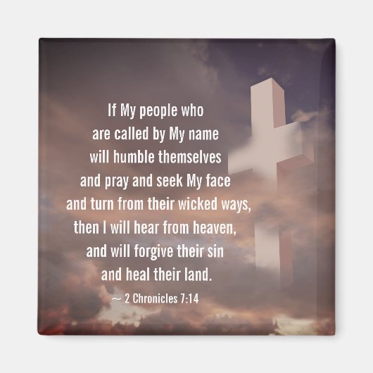 2 Chroniken 7:14 Wenn mein Volk beten wird Magnet (Vorne)