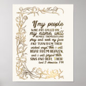 2 Chroniken 7:14, wenn mein Volk betet Poster (Vorne)