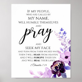 2 Chroniken 7:14 Wenn mein Volk Christlich betet Poster