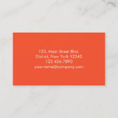 2 Color Business Card: Orange Red + Magic Minze Visitenkarte (Rückseite)