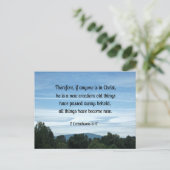 2 Cor. 5:17 Darum, wenn jemand in Christus ist.... Postkarte (Stehend Vorderseite)