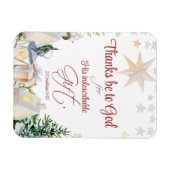 2 Cor 9:15 Dank an Gott Weihnachten Winter Bibel Magnet (Horizontal)