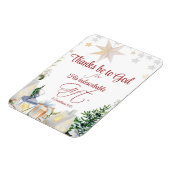 2 Cor 9:15 Dank an Gott Weihnachten Winter Bibel Magnet (Linke Seite)
