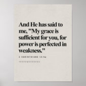 2 Corinthians 12:9, Bible Verse, Modern Bible, Scr Poster (Vorne)