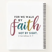 2 Corinthians 5:7 Trust Over Visible Certainty Notizblock (Rückseite)