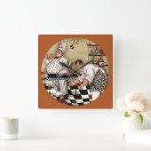 2 Crazy Vintage Quadratische Wanduhr (Zuhause)