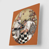 2 Crazy Vintage Quadratische Wanduhr (Winkel)