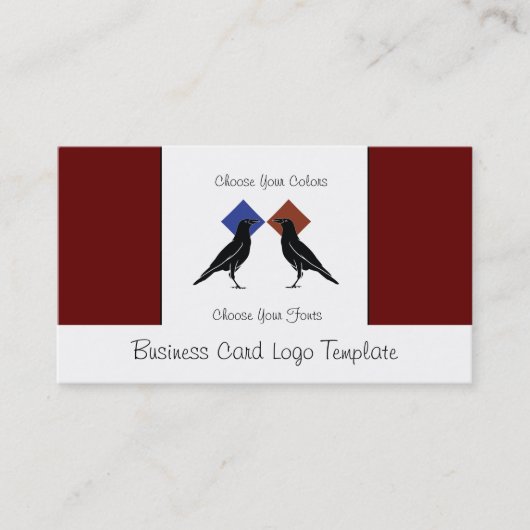 2 Crossing oder Ravens Logo-Visitenkarte Visitenkarte (Vorderseite)