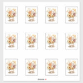 2 Cup der Blume Aufkleber (Blatt)